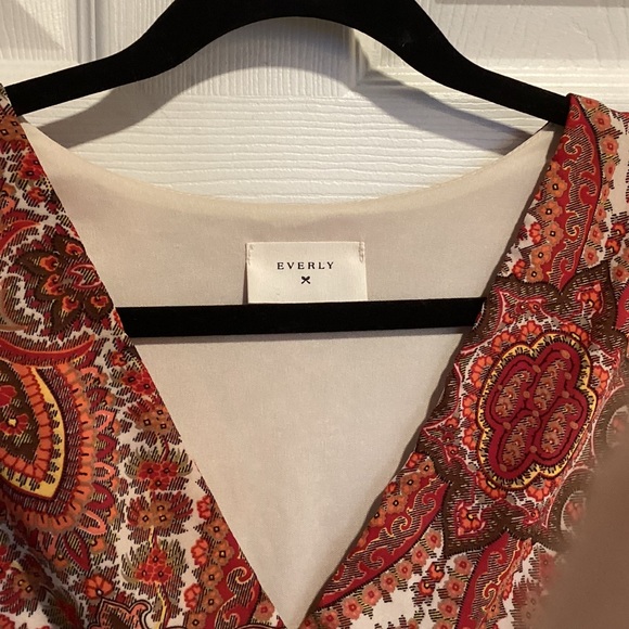 Everly Paisley Print Feminine and Flowy Dress, Size S - Picture 3 of 13